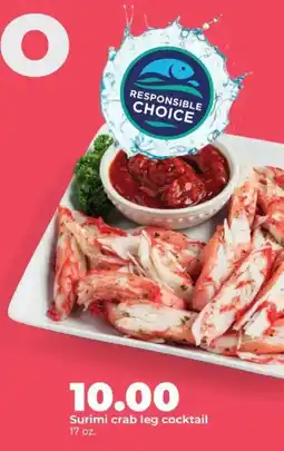 Hy-Vee Surimi crab leg cocktail offer