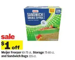 Meijer Meijer Freezer, Storage and Sandwich Bags offer