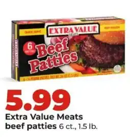 Hy-Vee Extra Value Meats beef patties offer