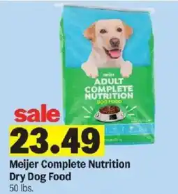 Meijer Meijer Complete Nutrition Dry Dog Food offer