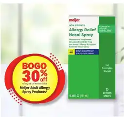 Meijer Meijer adult allergy spray products offer