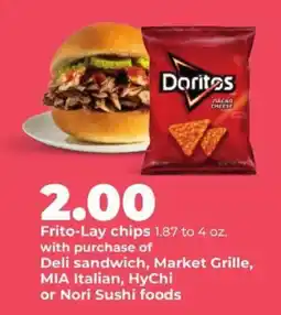 Hy-Vee Doritos nacho cheese offer
