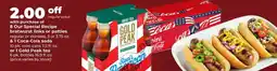 Hy-Vee 8 Our Special Recipe bratwurst links or patties & 1 Coca-Cola soda or 1 Gold Peak tea offer