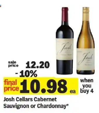 Meijer Josh Cellars Cabernet Sauvignon or Chardonnay offer