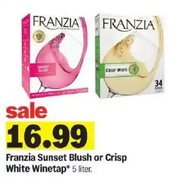 Meijer Franzia Sunset Blush or Crisp White Winetap offer