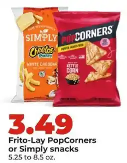 Hy-Vee Frito-Lay PopCorners or Simply snacks offer