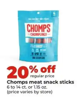 Hy-Vee Chomps meat snack sticks offer