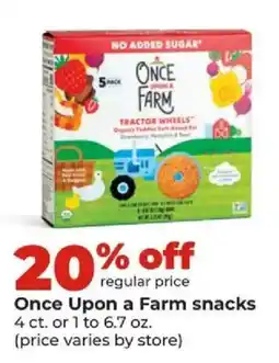 Hy-Vee Once Upon a Farm snacks offer