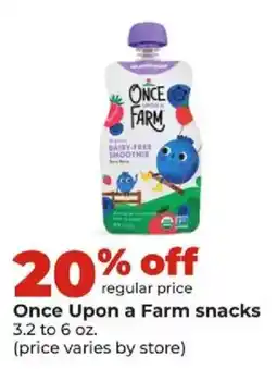 Hy-Vee Once Upon a Farm snacks offer