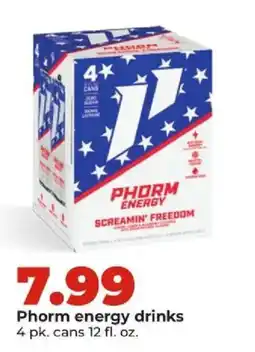 Hy-Vee Phorm energy drinks offer