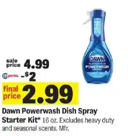 Meijer Dawn Powerwash Dish Spray Starter Kit offer
