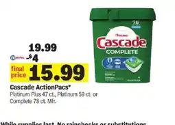 Meijer Cascade ActionPacs offer
