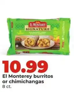 Hy-Vee El Monterey burritos or chimichangas offer