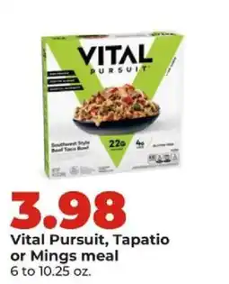 Hy-Vee Vital Pursuit, Tapatio or Mings meal offer