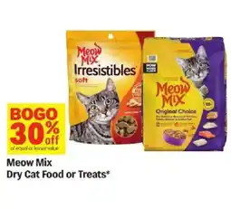 Meijer Meow Mix Dry Cat Food or Treats offer