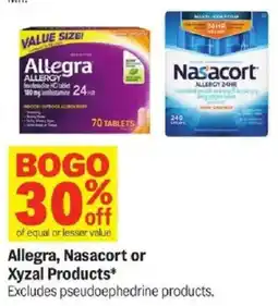 Meijer Allegra, Nasacort or Xyzal Products offer