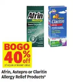 Meijer Afrin, Astepro or Claritin Allergy Relief Products offer
