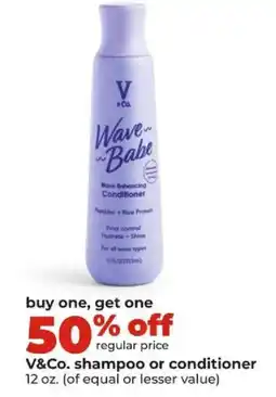 Hy-Vee V&Co. shampoo or conditioner offer