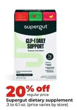 Hy-Vee Supergut dietary supplement offer