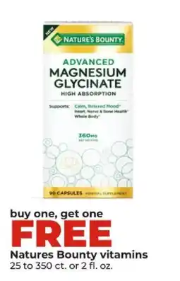 Hy-Vee Natures Bounty vitamins offer
