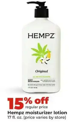 Hy-Vee Hempz moisturizer lotion offer