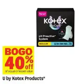 Meijer U by Kotex Products offer