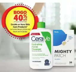 Meijer CeraVe or Hero Skin Care Products offer