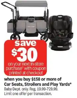 Meijer Car Seats, Strollers and Play Yards offer