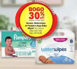 Meijer Honest, Waterwipes or Pampers Aqua Baby Wipes offer