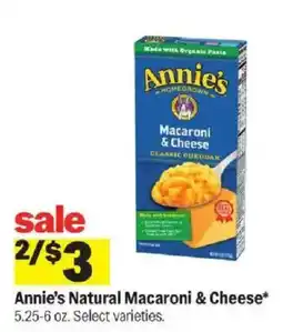 Meijer Annie's Natural Macaroni & Cheese offer