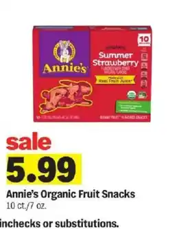 Meijer Annie's Organic Fruit Snacks offer