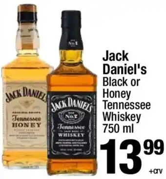 Jack Daniel's Black or Honey Tennessee Whiskey