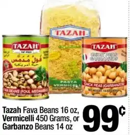 Super King Markets Tazah Fava Beans, Vermicelli, or Garbanzo Beans offer