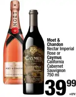 Super King Markets Moet & Chandon Nectar Imperial Rose or Caymus California Cabernet Sauvignon offer