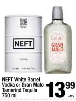 Super King Markets Neft White Barrel Vodka or Gran Malo Tamarind Tequila offer