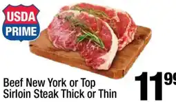 Super King Markets Usda prime beef new york or top sirloin steak offer