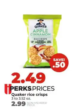 Hy-Vee Quaker rice crisps offer