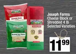 Super King Markets Joseph Farms Cheese Block or Shredded offer