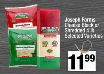Super King Markets Joseph Farms Cheese Block or Shredded offer