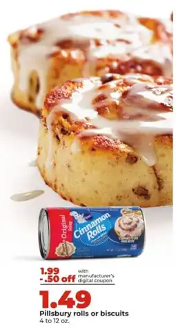 Hy-Vee Pillsbury rolls or biscuits offer