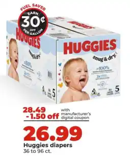 Hy-Vee Huggies diapers offer