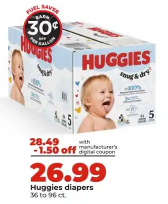 Hy-Vee Huggies diapers offer