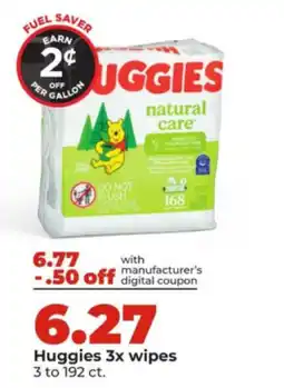 Hy-Vee Huggies 3x wipes offer
