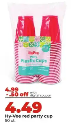 Hy-Vee Hy-Vee red party cup offer