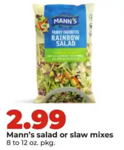 Hy-Vee Mann's salad or slaw mixes offer