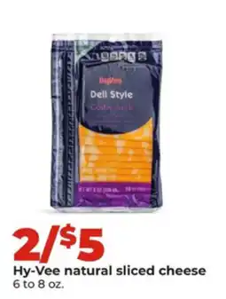 Hy-Vee Hy-Vee natural sliced cheese offer