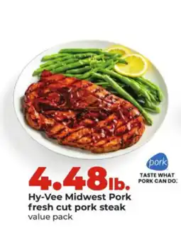 Hy-Vee Hy-Vee Midwest Pork fresh cut pork steak value pack offer