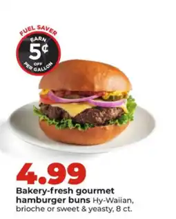 Hy-Vee Bakery-fresh gourmet hamburger buns offer