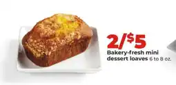 Hy-Vee Bakery-fresh mini dessert loaves offer