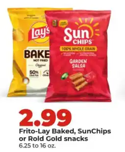 Hy-Vee Frito-Lay Baked, SunChips or Rold Gold snacks offer